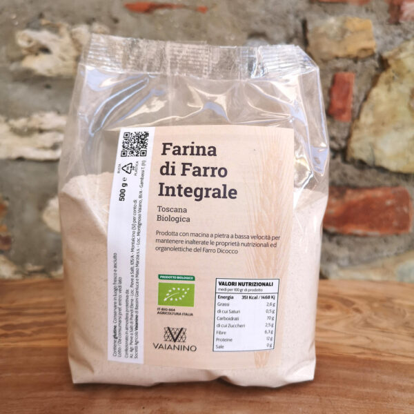 Organic wholemeal spelled flour - 12 pieces of 500 gr