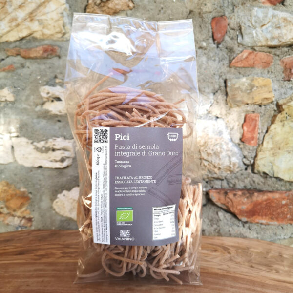 PICI Organic Tuscan wholemeal durum wheat semolina pasta